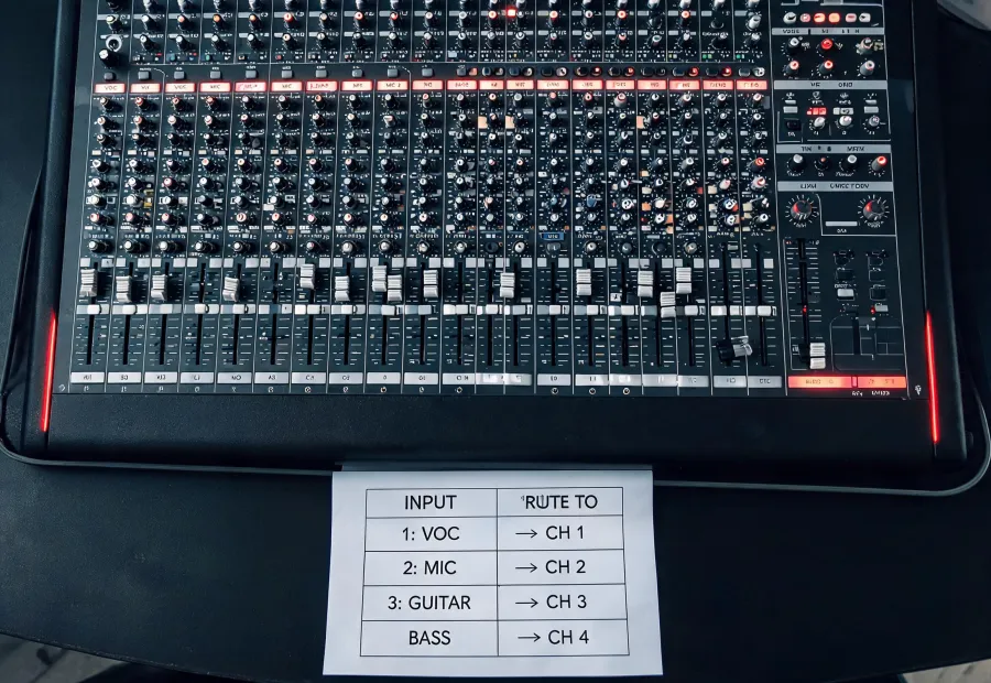 Digital mixing console routing review